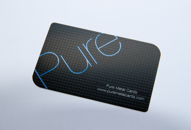 Pure Metal Cards Matte Black Business Card