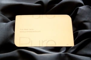 Metal business card by PureMetalCards.com
