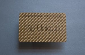 Pure Metal Cards gold fiber glass business card