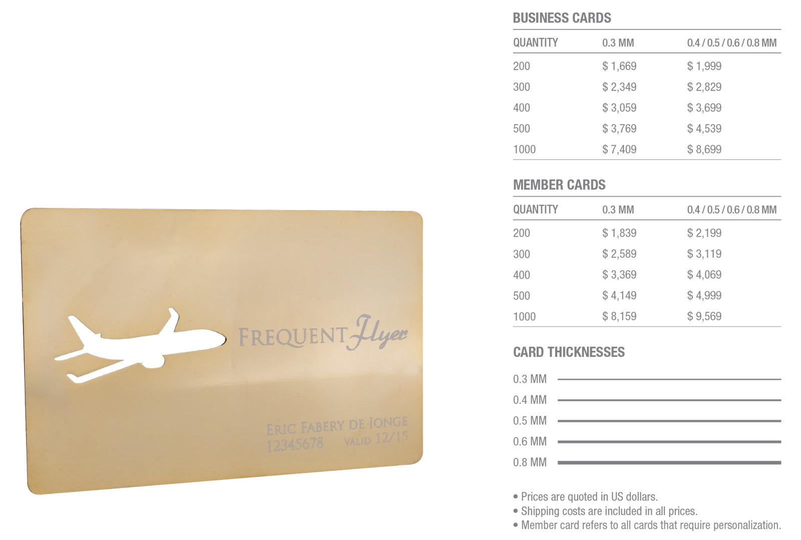 Gold-Plated-Stainless-Steel-Cards-Pricing-Table