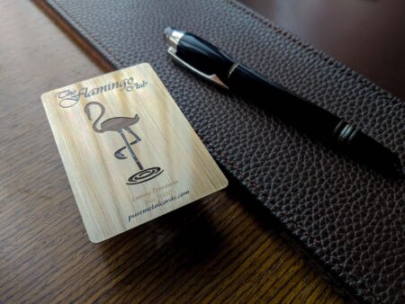 Pure Metal Cards - antique brass metal membership card