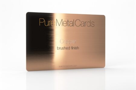 Pure Metal Cards brushed copper card