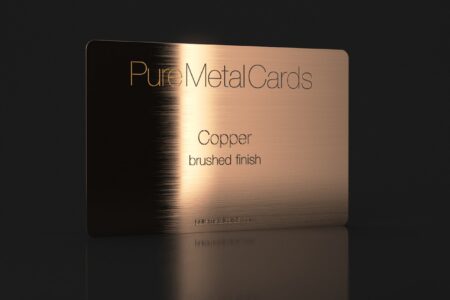 Pure Metal Cards brushed copper business card