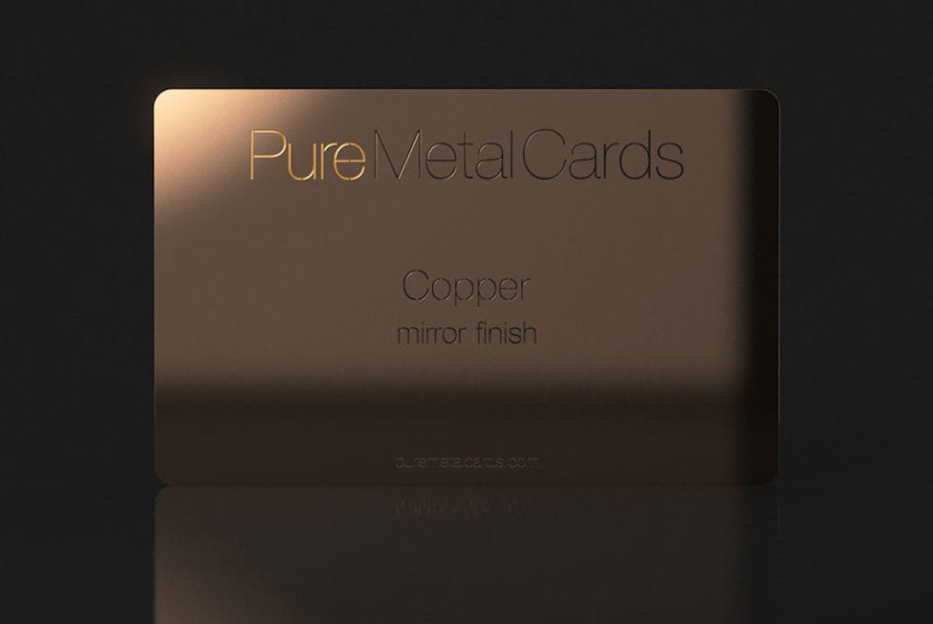 Copper Cards PURE METAL CARDS