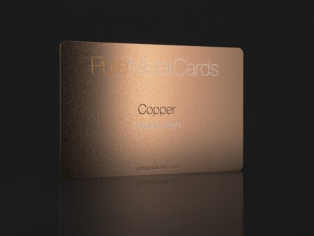 Pure Metal Cards frosted copper business card