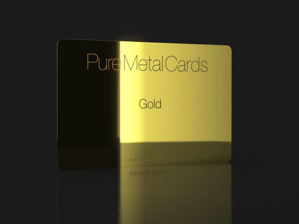 Pure Metal Cards gold card