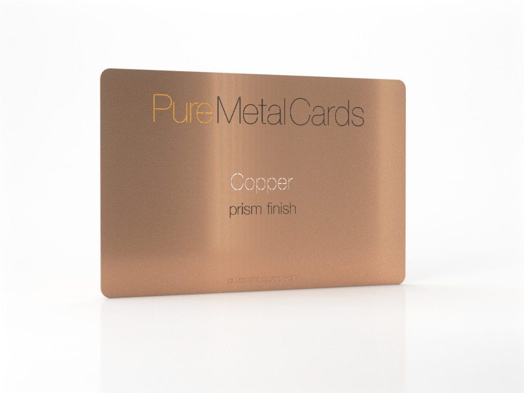Pure Metal Cards prism copper business card