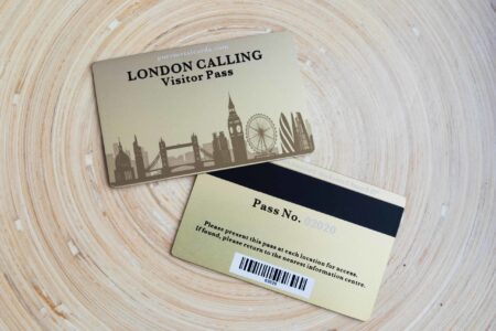Pure Metal Cards standard brass VIP member card - visitor pass