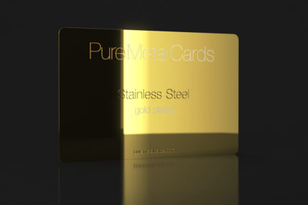 Pure Metal Cards_gold plated business card