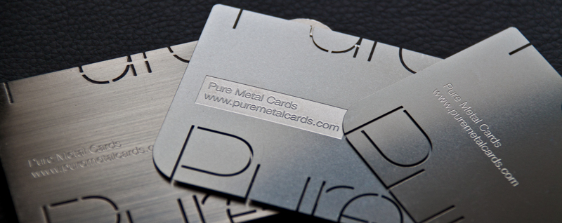 Metal business card by Pure Metal Cards