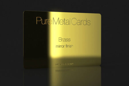 Pure Metal Cards: Brass mirror finish card