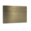 PureMetalCards antique brass finish card
