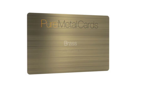 PureMetalCards antique brass finish card