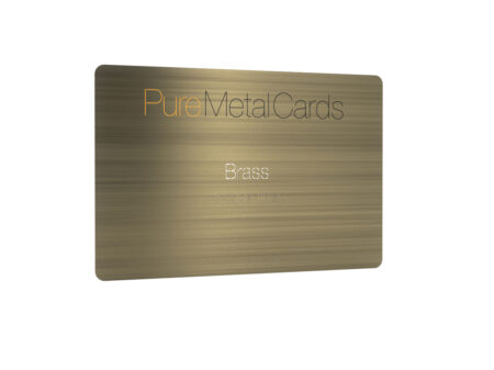 PureMetalCards antique brass finish card