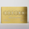 pure-metal-cards-brass-gold-brushed-card-1 Gold brushed metal casino reward card. "CASINO" is cut out of the card.