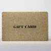 pure-metal-cards-brass-gold-frosted-card-3 Gold frosted gift card with "GIFT CARD" text.
