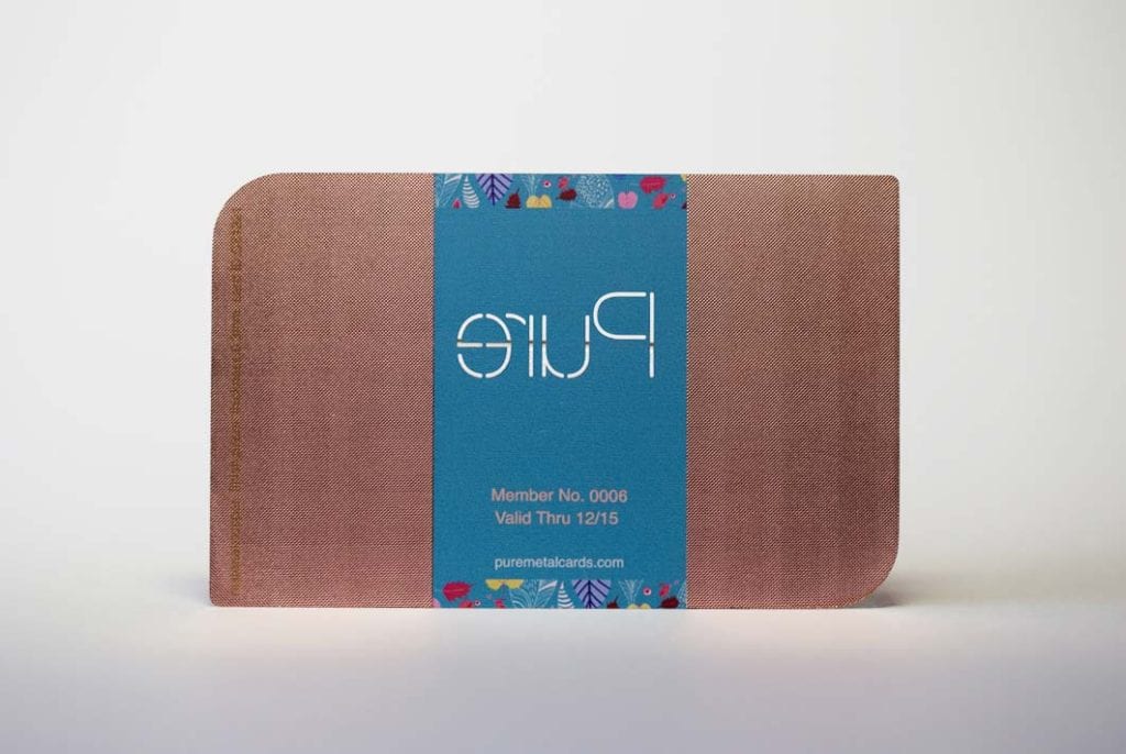 Copper Business Cards PURE METAL CARDS