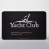pure-metal-cards-matt-black-contour-stainless-steel-card-1 Matt black contour stainless steel business card for Yacht Club member Antonia Pemberton.