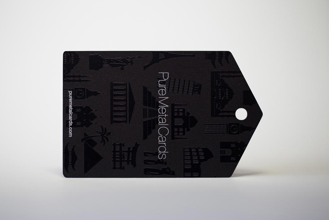 Black Metal Cards made of Genuine Stainless Steel 