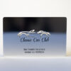 Silver plated metal business card for Classic Car Club member Eric Fabery de Jonge.