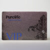 Silver Frosted Stainless Steel Card with swarovski crystal