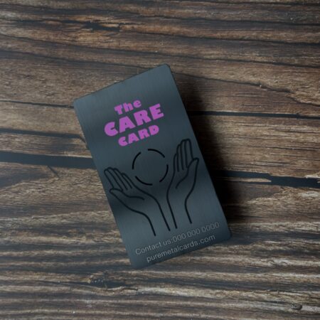 Pure Metal Cards brushed matt black steel member card Pure Metal Cards brushed matt black steel member card