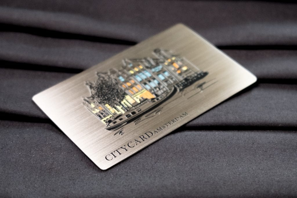 Brushed Gun Metal Gray Stainless Steel Business Cards PURE METAL CARDS