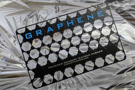 Pure Metal Cards matt black cut thru graphene stainless steel member card