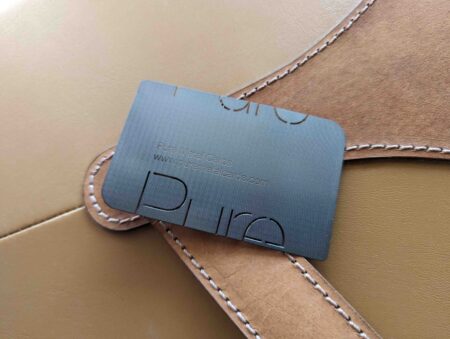 Pure Metal Cards - matt black prism stainless steel business card