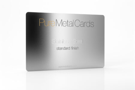 Pure Metal Cards standard stainless steel business card