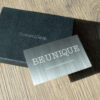 Pure Metal Cards - vertical brushed steel business card