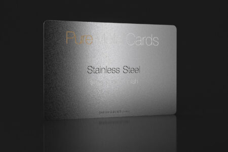 Pure Metal Cards frosted stainless steel business card
