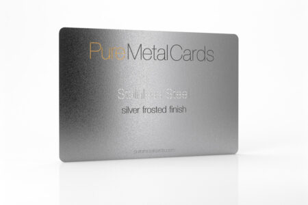 Pure Metal Cards_Stainless Steel silver frosted card