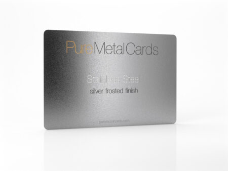 Pure Metal Cards_Stainless Steel silver frosted card