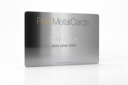 Pure Metal Cards_Stainless Steel silver prism card