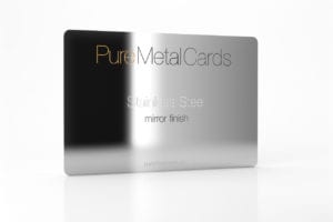 Pure Metal Cards mirror stainless steel card