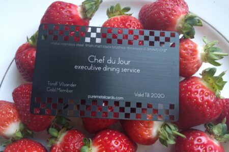 Pure Metal Cards brushed matt black stainless steel card