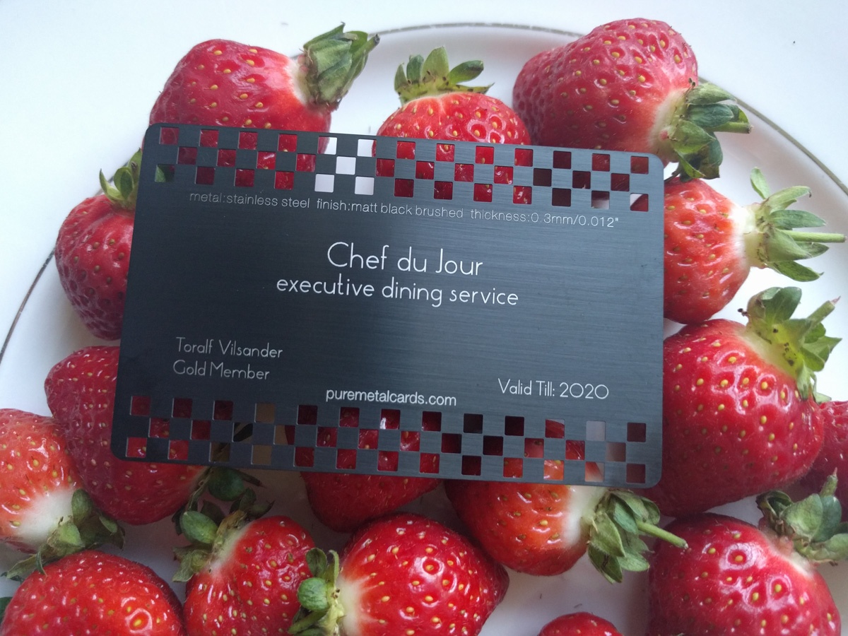 Pure Metal Cards brushed matt black stainless steel card