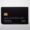 Matt black stainless steel card with embossed design. Number: 1234 5678 9876 2014. Valid Thru 12/15