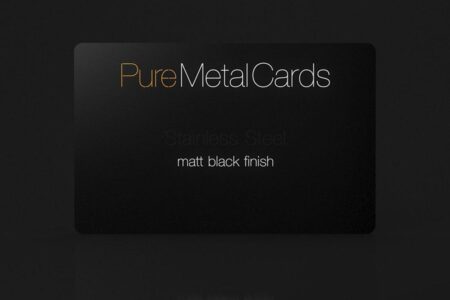 Matt black stainless steel cards. PureMetalCards.