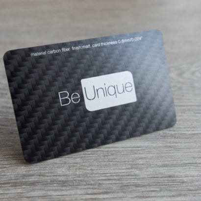 Pure Metal Cards carbon fiber business card