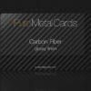 Glossy black carbon fiber business card. PureMetalCards.com