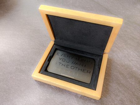 Pure Metal Cards matt black prism brass metal member card