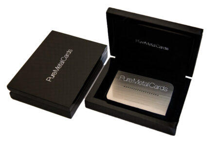 Pure Metal Cards wood case