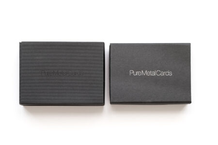 Pure Metal Cards cardboard packaging case