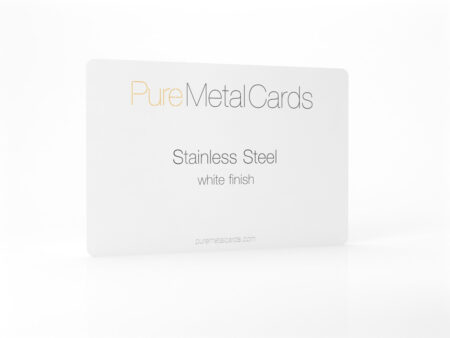 Pure Metal Cards white stainless steel business card Pure Metal Cards white stainless steel business card