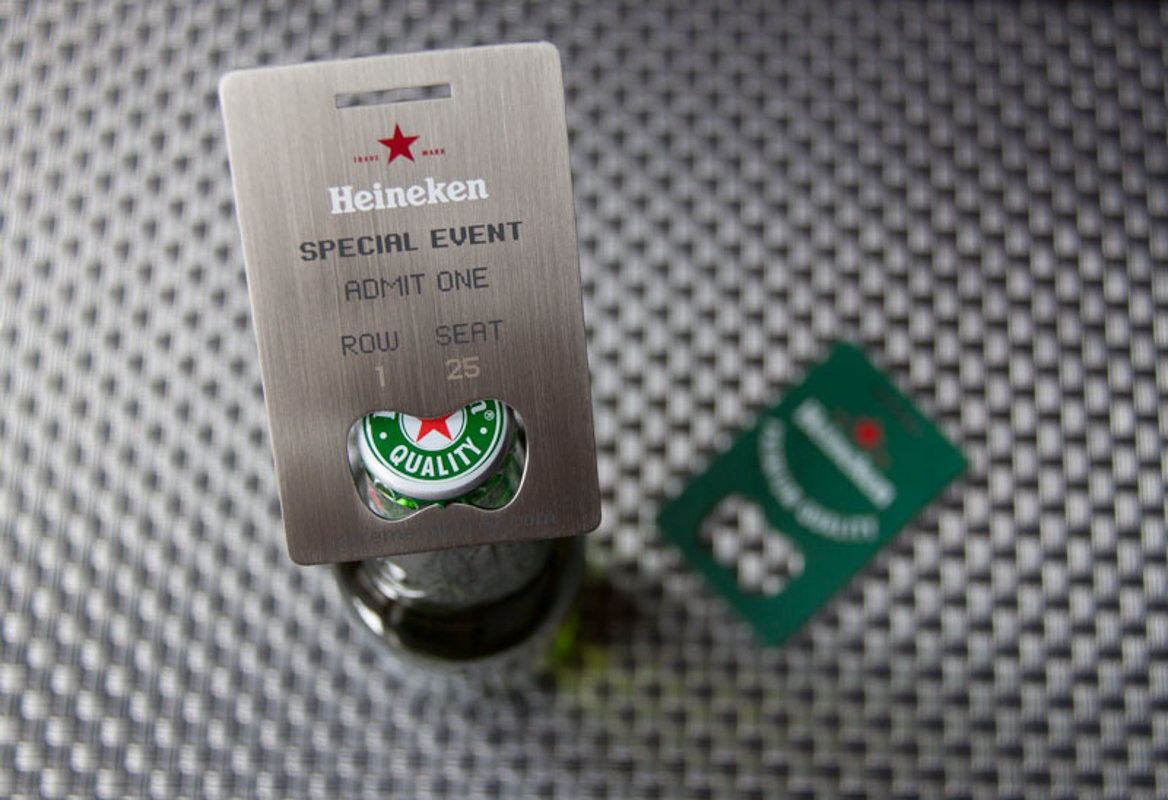 Metal Bottle Opener Business Cards