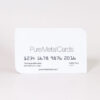 Pure Metal Cards white stainless steel business card