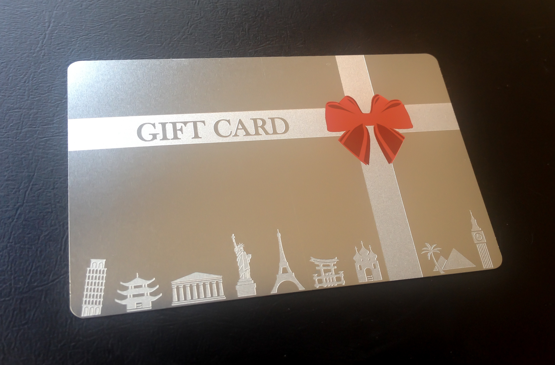 stainnless steel meta gift card by pure metal cards