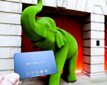 Pure Metal Cards matt black titanium business card